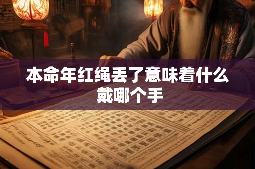 本命年红绳丢了意味着什么 戴哪个手