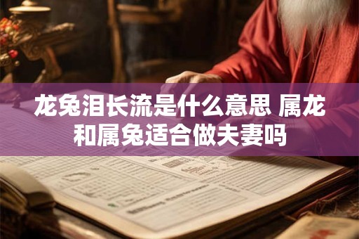 龙兔泪长流是什么意思 属龙和属兔适合做夫妻吗
