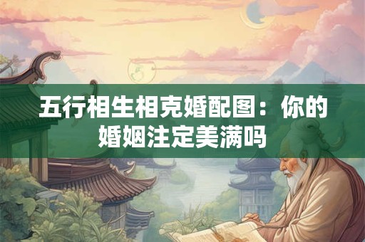 五行相生相克婚配图：你的婚姻注定美满吗