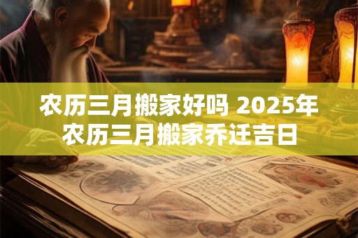 农历三月搬家好吗 2025年农历三月搬家乔迁吉日