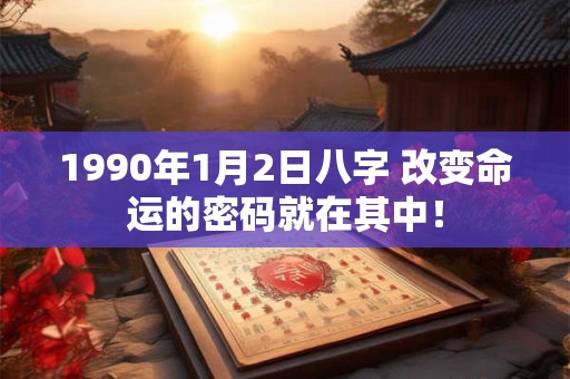 1990年1月2日八字 改变命运的密码就在其中！