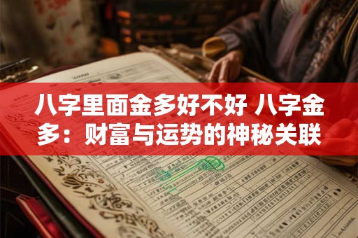 八字里面金多好不好 八字金多：财富与运势的神秘关联