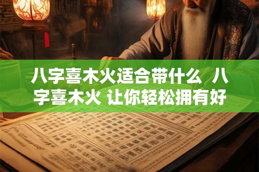 详细阅读:八字喜木火适合带什么 八字喜木火 让你轻松拥有好运! 八字喜木火适合带什么 八字喜木火 让你轻松拥有好运!