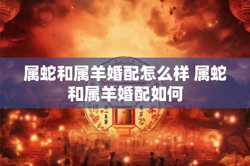 属蛇和属羊婚配怎么样 属蛇和属羊婚配如何