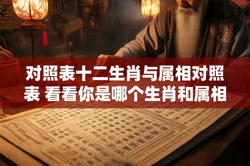 对照表十二生肖与属相对照表 看看你是哪个生肖和属相