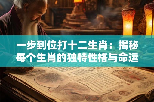 一步到位打十二生肖：揭秘每个生肖的独特性格与命运！