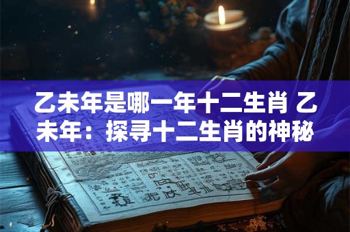 详细阅读:乙未年是哪一年十二生肖 乙未年:探寻十二生肖的神秘轮回 乙未年是哪一年十二生肖 乙未年:探寻十二生肖的神秘轮回