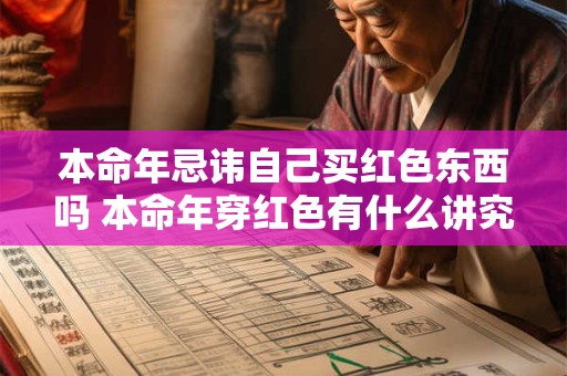 本命年忌讳自己买红色东西吗 本命年穿红色有什么讲究