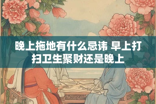 晚上拖地有什么忌讳 早上打扫卫生聚财还是晚上