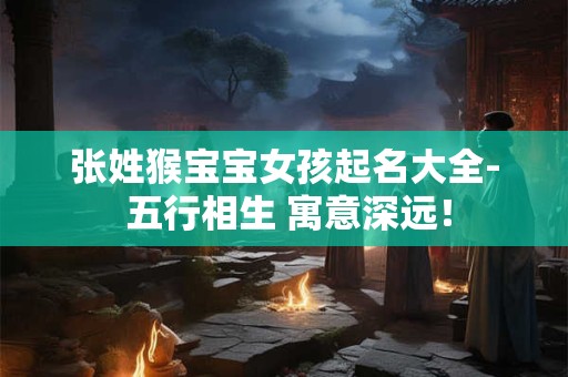 张姓猴宝宝女孩起名大全- 五行相生 寓意深远！