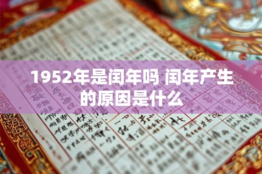 1952年是闰年吗 闰年产生的原因是什么