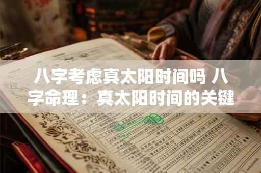 八字考虑真太阳时间吗 八字命理：真太阳时间的关键性考虑