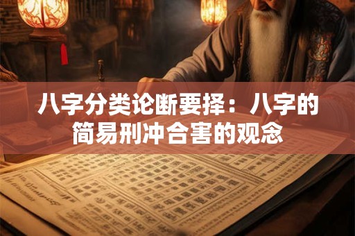 八字分类论断要择：八字的简易刑冲合害的观念