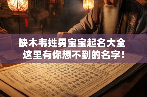 缺木韦姓男宝宝起名大全 这里有你想不到的名字！