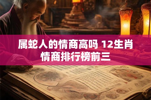 属蛇人的情商高吗 12生肖情商排行榜前三