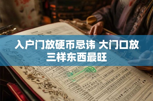 入户门放硬币忌讳 大门口放三样东西最旺