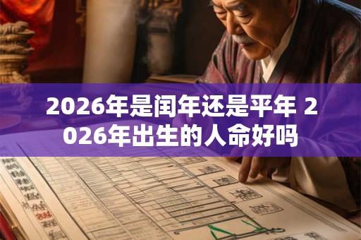 2026年是闰年还是平年 2026年出生的人命好吗