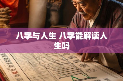 八字与人生 八字能解读人生吗