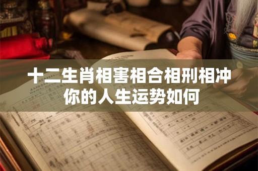 十二生肖相害相合相刑相冲 你的人生运势如何