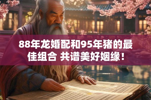 88年龙婚配和95年猪的最佳组合 共谱美好姻缘！