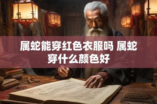 属蛇能穿红色衣服吗 属蛇穿什么颜色好