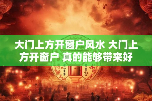 大门上方开窗户风水 大门上方开窗户 真的能够带来好运吗