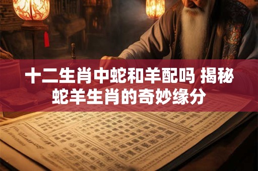 十二生肖中蛇和羊配吗 揭秘蛇羊生肖的奇妙缘分