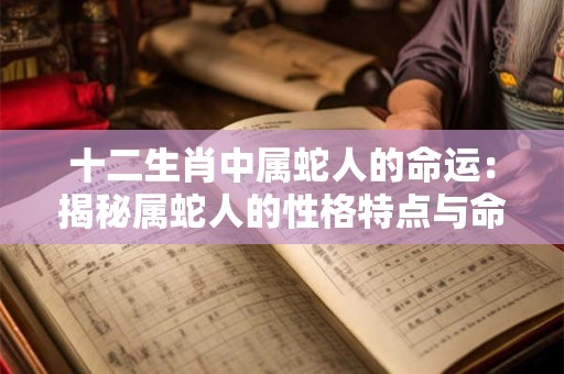 十二生肖中属蛇人的命运：揭秘属蛇人的性格特点与命运走向