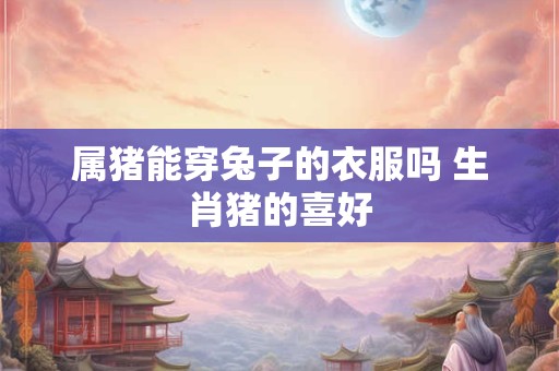 属猪能穿兔子的衣服吗 生肖猪的喜好