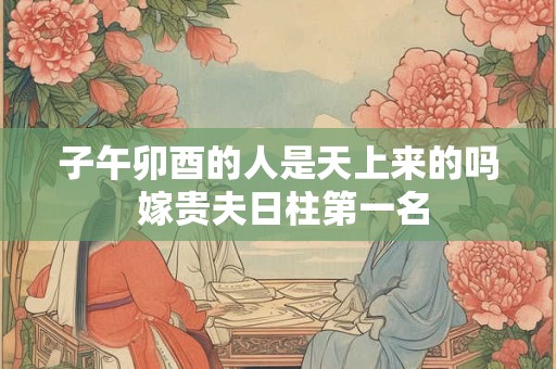 子午卯酉的人是天上来的吗 嫁贵夫日柱第一名