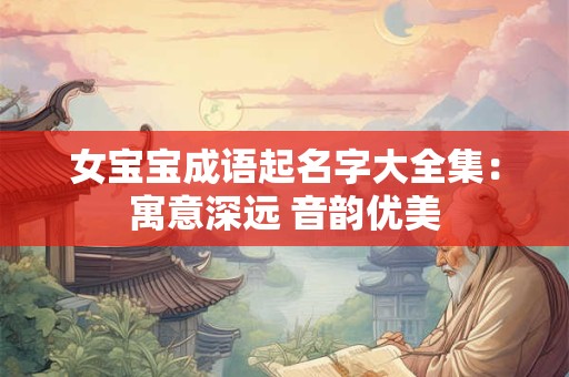 女宝宝成语起名字大全集：寓意深远 音韵优美