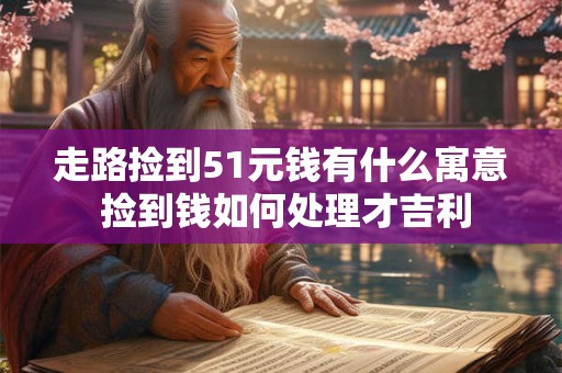 走路捡到51元钱有什么寓意 捡到钱如何处理才吉利