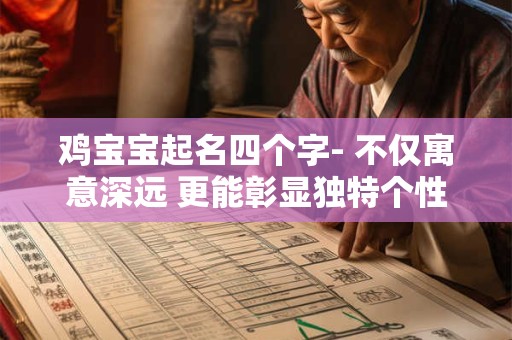 鸡宝宝起名四个字- 不仅寓意深远 更能彰显独特个性！