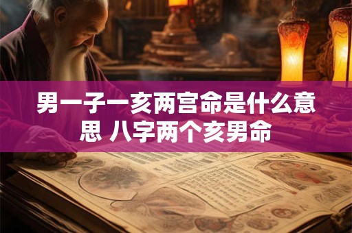 男一子一亥两宫命是什么意思 八字两个亥男命