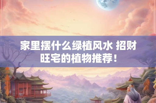 家里摆什么绿植风水 招财旺宅的植物推荐！
