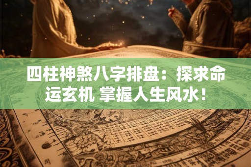 四柱神煞八字排盘：探求命运玄机 掌握人生风水！