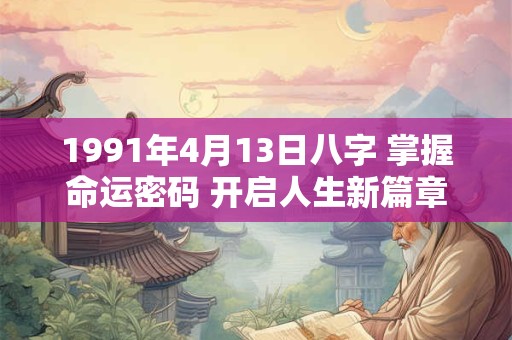 1991年4月13日八字 掌握命运密码 开启人生新篇章！
