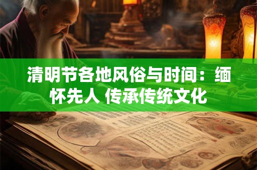 清明节各地风俗与时间：缅怀先人 传承传统文化