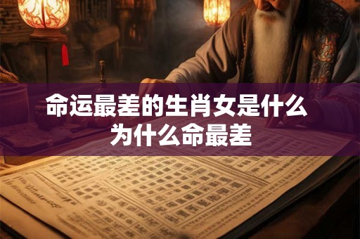 命运最差的生肖女是什么 为什么命最差