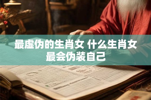 最虚伪的生肖女 什么生肖女最会伪装自己