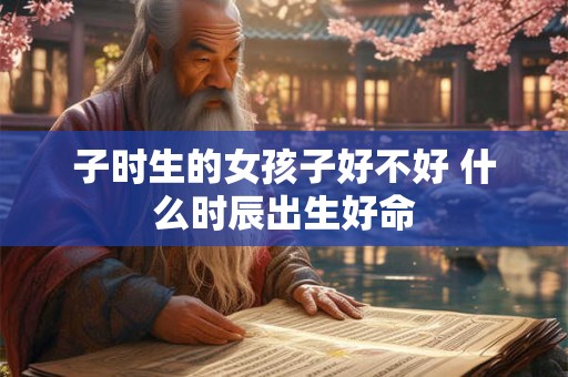 子时生的女孩子好不好 什么时辰出生好命