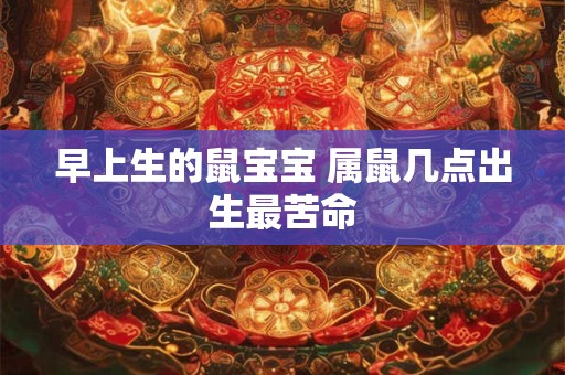 早上生的鼠宝宝 属鼠几点出生最苦命