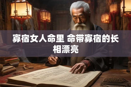 寡宿女人命里 命带寡宿的长相漂亮