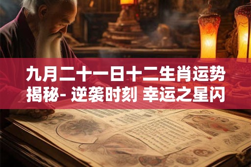 九月二十一日十二生肖运势揭秘- 逆袭时刻 幸运之星闪耀！