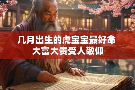 几月出生的虎宝宝最好命 大富大贵受人敬仰