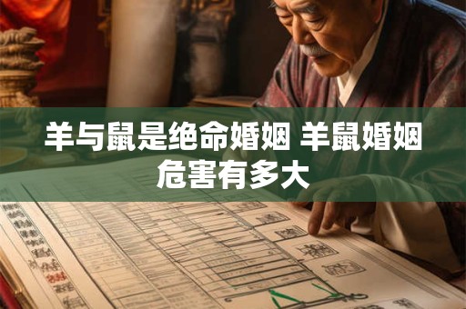 羊与鼠是绝命婚姻 羊鼠婚姻危害有多大