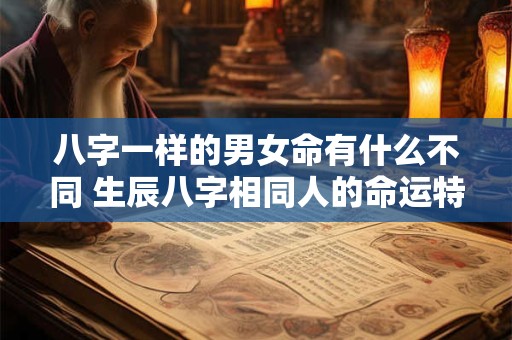 八字一样的男女命有什么不同 生辰八字相同人的命运特点