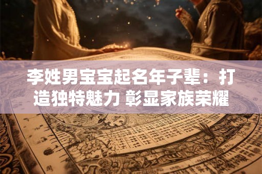 李姓男宝宝起名年子辈：打造独特魅力 彰显家族荣耀
