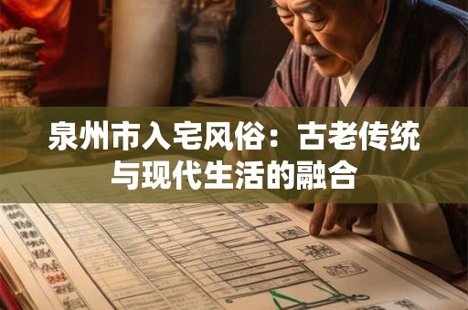 泉州市入宅风俗：古老传统与现代生活的融合
