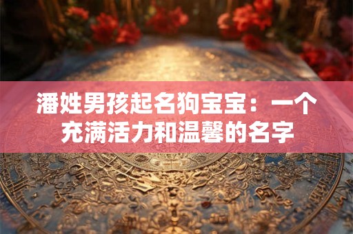 潘姓男孩起名狗宝宝：一个充满活力和温馨的名字